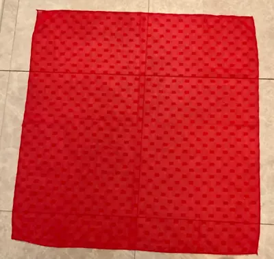 Ladies 26  Square Fashion Scarf Red With Subtle Gold Thread Design Nice! • $11.99