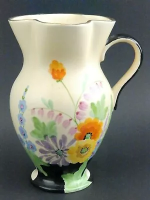 Hancock's Ivory Ware England Hand Painted Flowers Pitcher Vase • £21.72