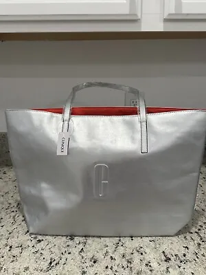 CLINIQUE Large Shopping Tote Bag - Metallic Silver. New • $11.99