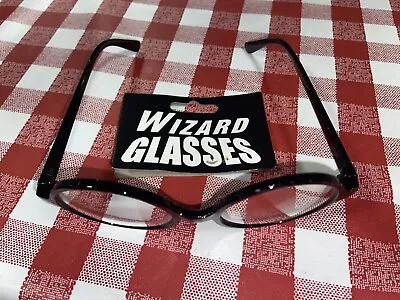 2 X HARRY POTTER Wizard Black GLASSES Round Frame FANCY DRESS Geek Wally • £4.99