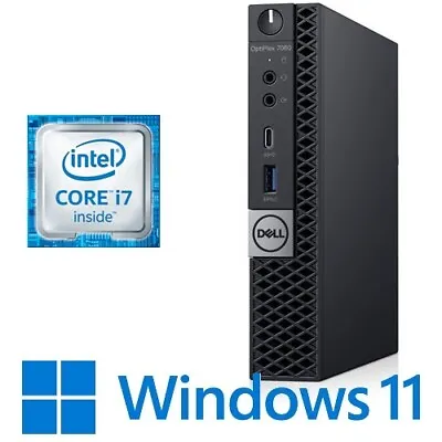 $599 • Buy Dell Optiplex 7060 Micro Desktop PC Intel I7 8700T 16G 512G SSD Win 11 Pro