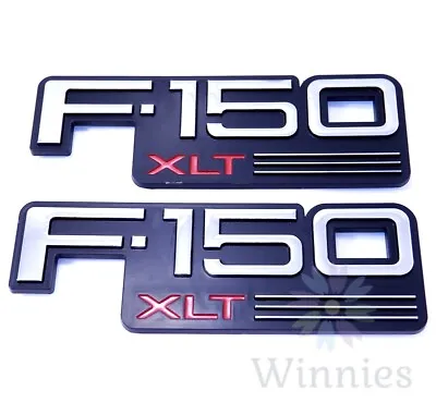 92 93 94 95 96 F-150 XLT 2pc Fender Emblem Nameplate Badge USED Ornament  • $45