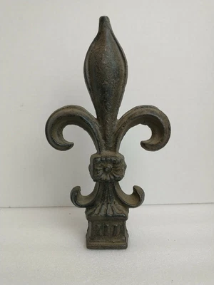 Large Fleur De Lis Finial Cast Iron Spear Finial Ornamental Fence Topper • $22