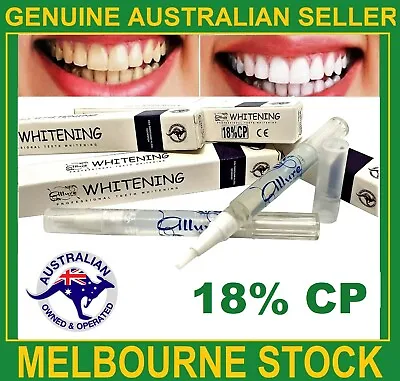 $15.16 • Buy 2X Teeth Whitening Pens 18%CP Australian Brand Strongest Legal Formula Home Use 