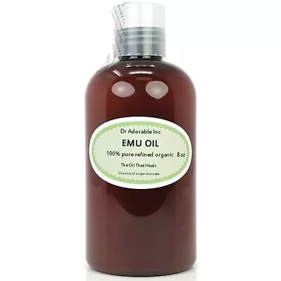 8 Oz Premium Pure Organic Cold Pressed Best Fresh Australian Emu Oil Skin Care • $23.49