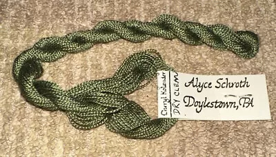 Vintage Alyce Schroth Hand Dyed Spun Silk 20yds Emerald Embroidery Floss • $9.97
