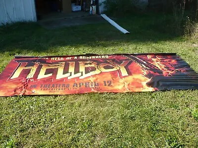 HELLBOY Orig Used S/S Vinyl Banner () Very Large 4' X 10' • $100