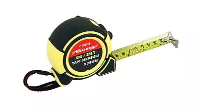 8M Retractable Metal Tape Measure Powergriplock Metric Imperial Measuring • £9.49