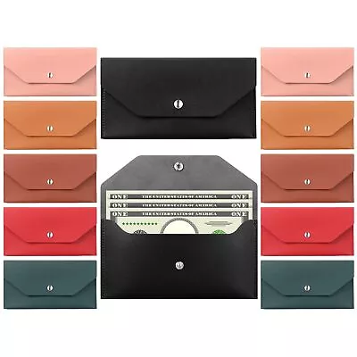 12 Pieces PU Leather Money Envelopes Wallets For Cash Budgeting Money Organiz... • $31.44