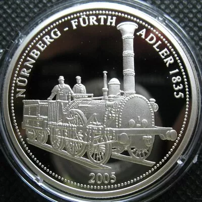 Togo 1000 Francs 2005 Silver Proof Coin Nurnberg-Furth Adler • $69