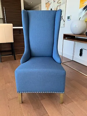 Local+Payment On Pickup | Aportela Wingback Chair Blue • $340