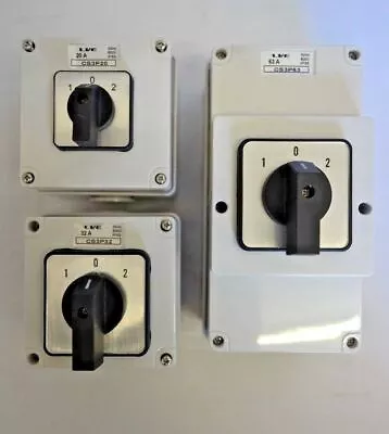 20amp 32amp 63amp 3 Pole Ip66 Enclosed Changeover Switch Surface Mounted • £24.90