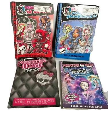 Lot Of 4 Books 2 Ghoulfriends #3-4 HC And 2 Monster High #1 & Haunted PB Books • $4.79