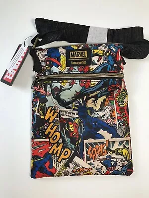 Loungefly Disney Marvel Avengers Comic Book Print Passport Crossbody Bag • $20.95