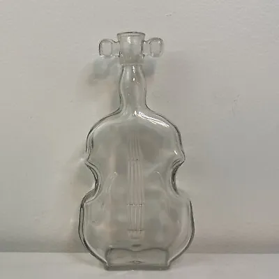 Vintage VIOLIN Shaped Clear GLASS BOTTLE Stamped With #3 • $10.20