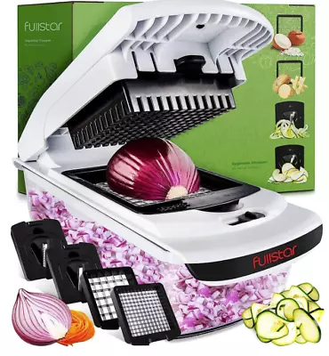 Fullstar Vegetable Chopper - Spiralizer Vegetable Slicer - Onion Chopper With Co • $30.99