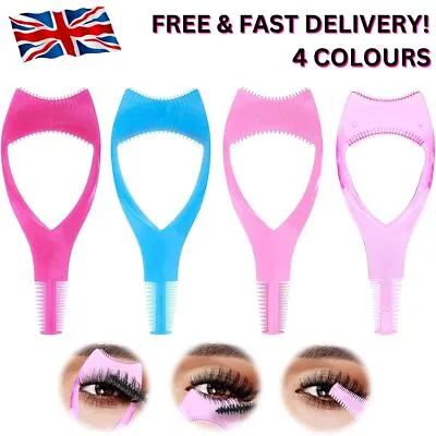 Eyelash Brush Curler Mascara Guard 3 In 1 Applicator Tool Stencil Shield Guide • £2.99