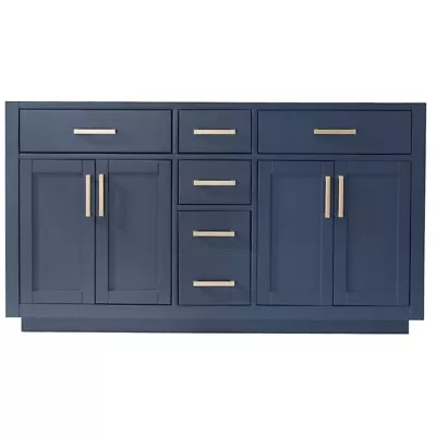 Ivy 60  Double Bathroom Vanity Wood Cabinet W/o Mirror Royal Blue • $947.99