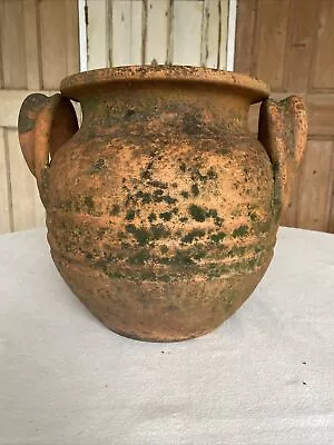 Vintage Beautifully Weathered Hand Thrown Terracotta Plant Pot Planter 29cm High • £25