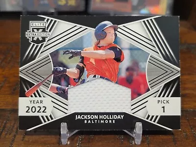 2022 Panini Elite Extra Edition Jackson Holliday First Round Materials Patch • $14.99