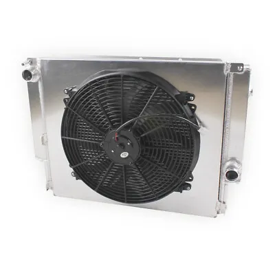 2 ROWS Aluminum Radiator Shroud Fan For 1992-1999 BMW M3 320i 323i 325i 328i E36 • $165