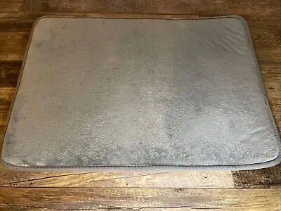 GenTeele Bathroom Mat Rug Memory Foam 23.5”W X 16.5”L Gray Soft Non Slip • $14.99