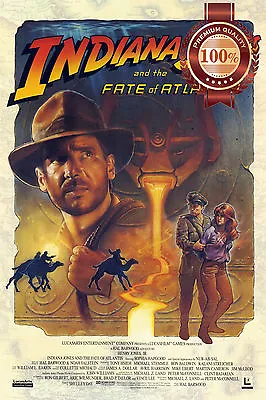 Indiana Jones And The Fate Of Atlantis Classic Video Game Print Premium Poster • $59.95