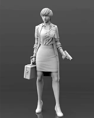 1/35 Resin Figure Model Kit Fantasy Female Agent Gunner Unassembled Unpainted • $16.22