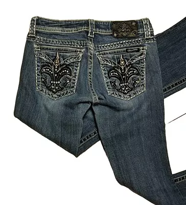 Miss Me Jeans Easy Boot Stretch Embellished Size 28 (28Wx32L Actual) • $16.99