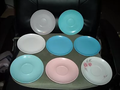 6 Small Melmac Plates Branchell Speckle Stetson Windsor 2 Blue Unmarked   • $7.23