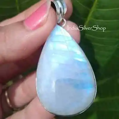 Rainbow Moonstone Pendant 925 Sterling Silver Pendant • $27.99