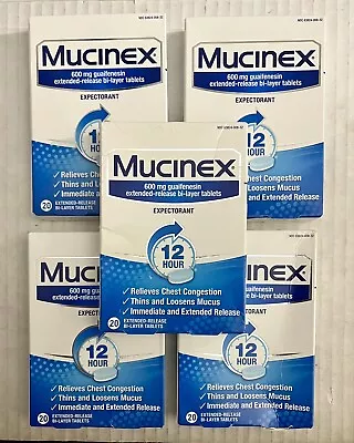 Mucinex 600 Mg 12-Hour Extended Release  Expectorant 100 Tablets EXP 7/24 • $29.77