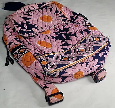 Vera Bradley Backpack Daisy Loves Me Pink Laptop Computer Bag Navy • $14.99