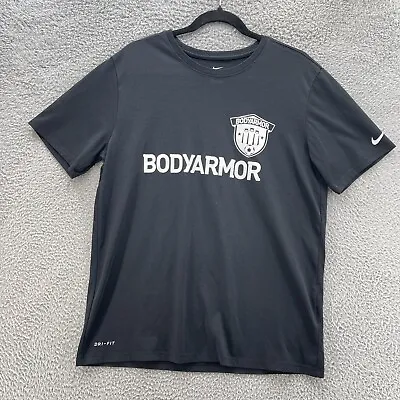 Nike Bodyarmor 1 T-Shirt Men Large L Black Dri Fit Soccer Fans Casual The Tee • $15.01