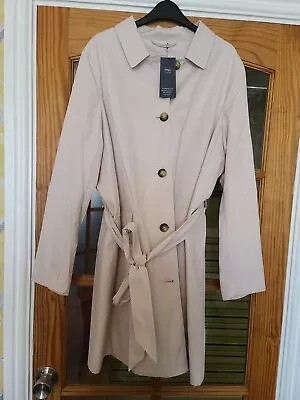 Bnwt M&S Light Cream 3/4 Stormwear Mac  Raincoat Trenchcoat  Size 20 • £25