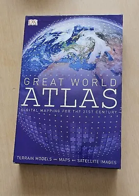 The Great World Atlas Hardcover By DK Publishing HUGE Coffee Table Book 12 X 18 • $49