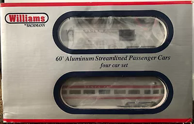 Williams By Bachmann #43098 4-car Aluminum Bodied Santa Fe Passenger Car Set • $319.99