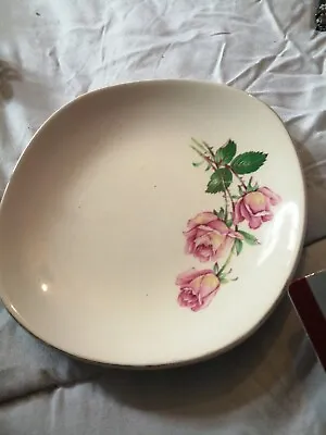 £2 • Buy Vintage Price Bros Pottery Flower Side Plate Numbered 2005