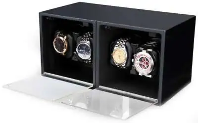 Rotations High Gloss Black Finish Quad Watch Winder GM18032 • $351.95