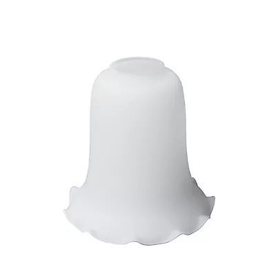 £24.51 • Buy White Crimped Edge Bell Shade For Living Room  / Dining Room / Kitchen Etc