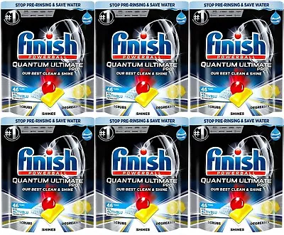 276 Tablets - 6 Packs Of 46 Tablets - Finish Quantum Ultimate Pro Dishwash Lemom • $269