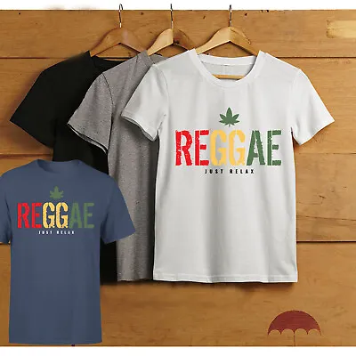 £8.99 • Buy Reggae Just Relax T Shirt  Rasta Jamaica Bob Marley Mens T Shirt Top #Or#P1#A