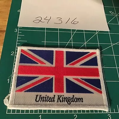 UNITED KINGDOM FLAG PATCH UNION JACK FLAG EMBROIDERED UK GREAT BRITTAIN White • $3.99