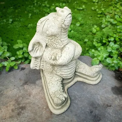 Stone Naughty Dragon Sculpture Garden Cheeky Fantasy Mythical Figure Ornament • £32.49