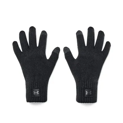 Under Armour Halftime Knit Outdoor Running Gloves Black/Grey - S/M Ua • £6