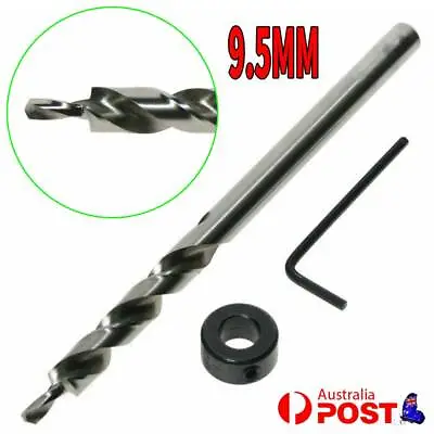 9.5mm Hex Pocket Hole Drill Bit HSS Twist Step Collar Wrench Tool For Kreg NEW • $8.53