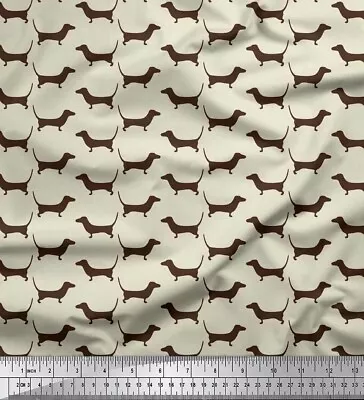 Soimoi Cotton Poplin Fabric Dachshund Dog Fabric Prints By Metre-aAy • $16.49