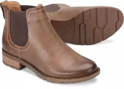 SOFFT Women's •Selby•  Slip-on Gored Leather Bootie Barley Leather 6M • $11.59