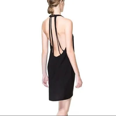 £10 • Buy ZARA BLACK BACKLESS DRESS NWT WITH ZIP Size L