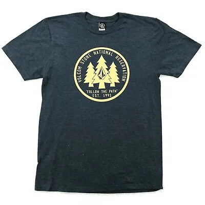 Volcom Shirt Mens Medium Gray Stone National Park Reservation Camp Hike Skate • $9.09